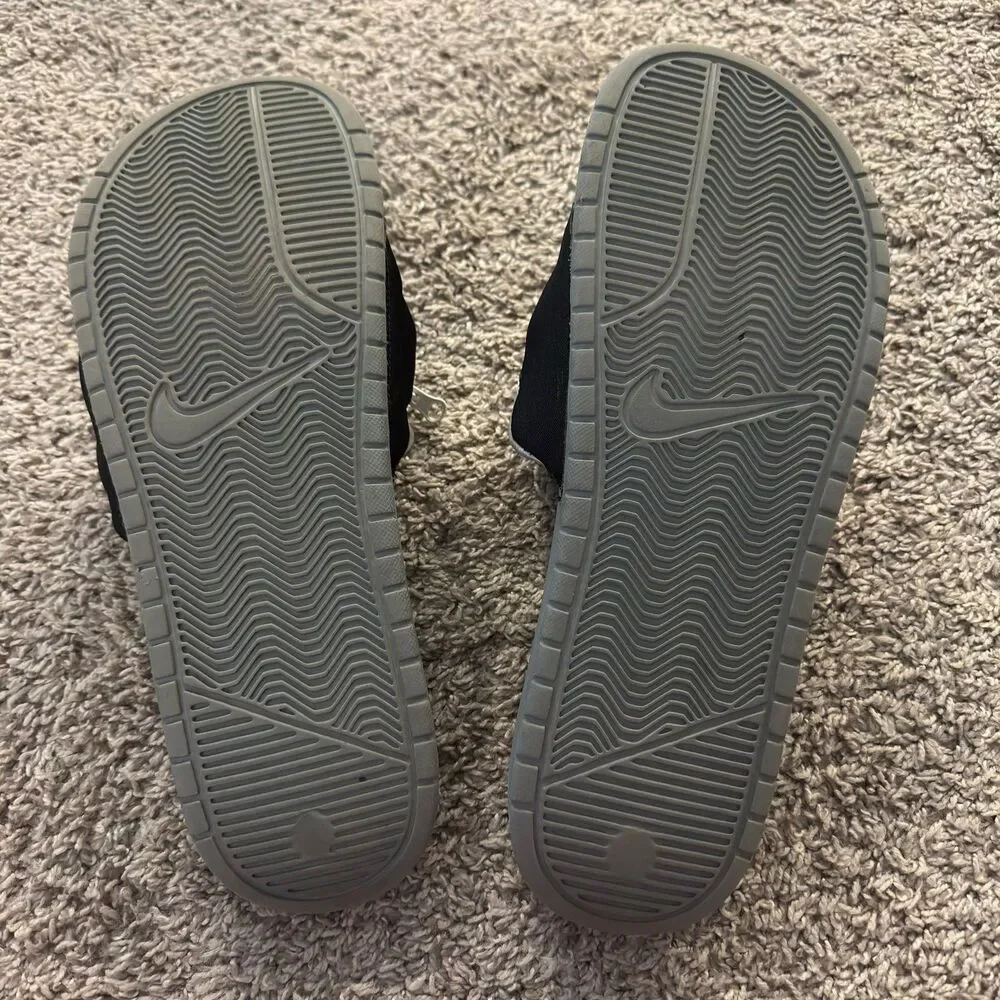 Nike Benassi JDI Fanny Pack Slides Black Gray Men's Size 13 Sandal AO1037-001